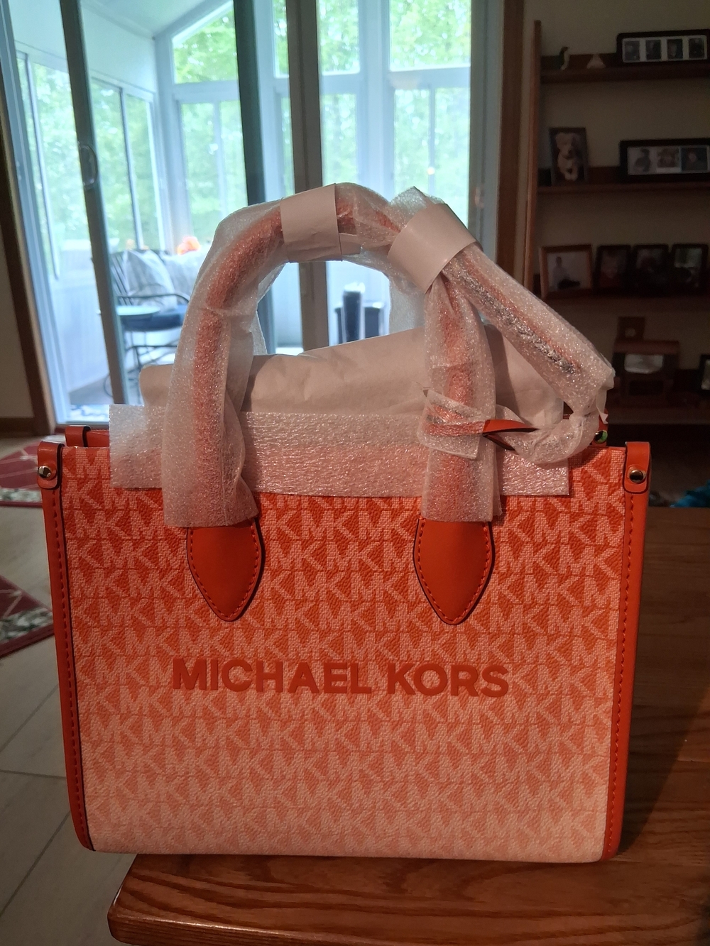 Michael Kors Orange Signature Logo Satchel